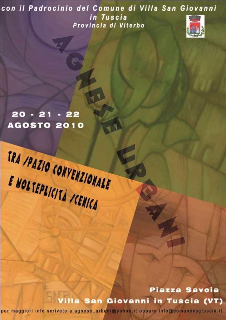 Locandina Mostra Tra Spazio convenzionale e molteplicità scenica